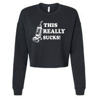 This Really Sucks Cropped Pullover Crew