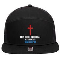 This Shirt Is Illegal In 53 Countries Restricted Nations 40 Hostile Areas 13 7 Panel Mesh Trucker Snapback Hat