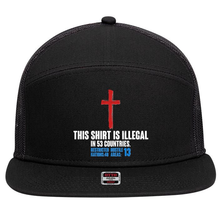 This Shirt Is Illegal In 53 Countries Restricted Nations 40 Hostile Areas 13 7 Panel Mesh Trucker Snapback Hat