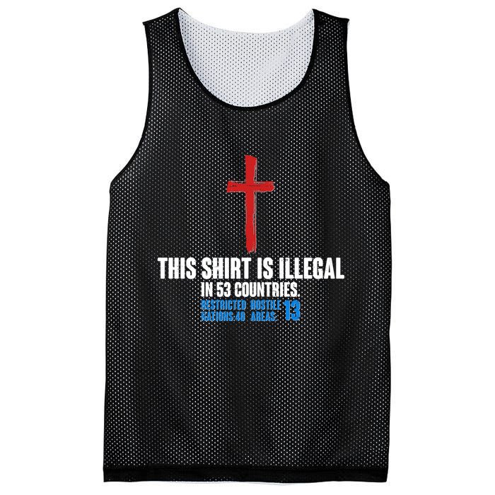 This Shirt Is Illegal In 53 Countries Restricted Nations 40 Hostile Areas 13 Mesh Reversible Basketball Jersey Tank