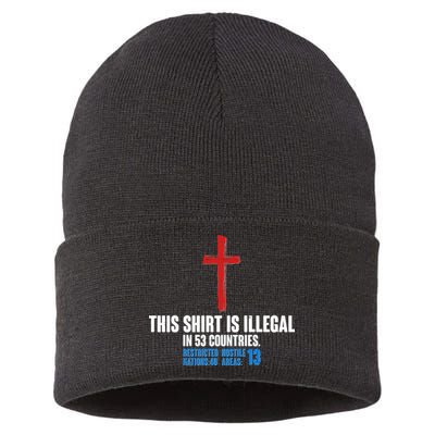 This Shirt Is Illegal In 53 Countries Restricted Nations 40 Hostile Areas 13 Sustainable Knit Beanie