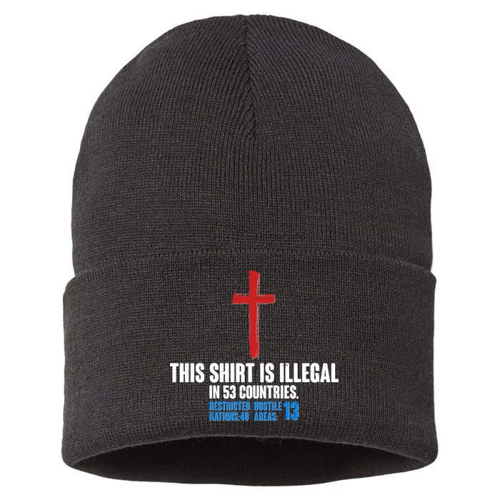 This Shirt Is Illegal In 53 Countries Restricted Nations 40 Hostile Areas 13 Sustainable Knit Beanie
