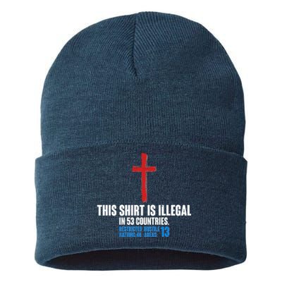 This Shirt Is Illegal In 53 Countries Restricted Nations 40 Hostile Areas 13 Sustainable Knit Beanie