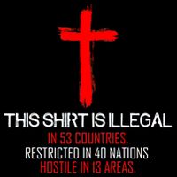 This Shirt is Illegal Restricted Hostile - Faith In Jesus Christ Cross Cooling Performance Crew T-Shirt