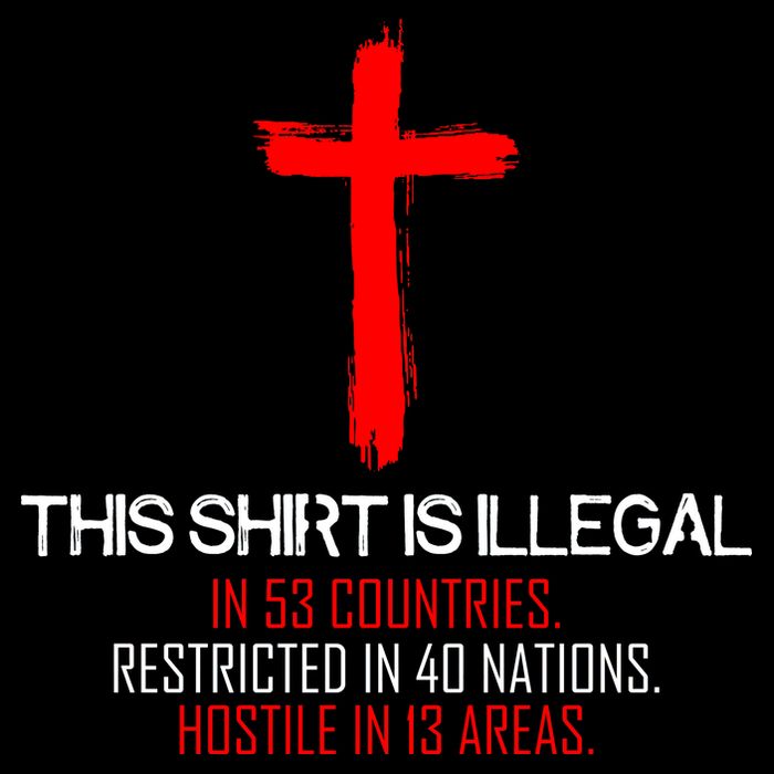 This Shirt is Illegal Restricted Hostile - Faith In Jesus Christ Cross Cooling Performance Crew T-Shirt
