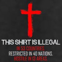 This Shirt is Illegal Restricted Hostile - Faith In Jesus Christ Cross 11oz C Handle Ceramic Mug