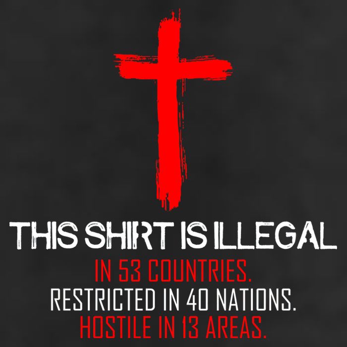 This Shirt is Illegal Restricted Hostile - Faith In Jesus Christ Cross 11oz C Handle Ceramic Mug