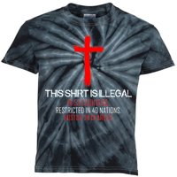 This Shirt is Illegal Restricted Hostile - Faith In Jesus Christ Cross Kids Tie-Dye T-Shirt