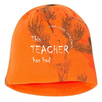 This Teacher Has Had Enough End Gun Violence Kati - Camo Knit Beanie