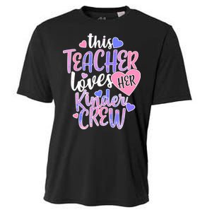 This Teacher Loves Her Kinder Crew Cooling Performance Crew T-Shirt