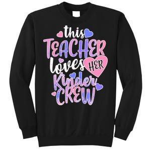 This Teacher Loves Her Kinder Crew Sweatshirt