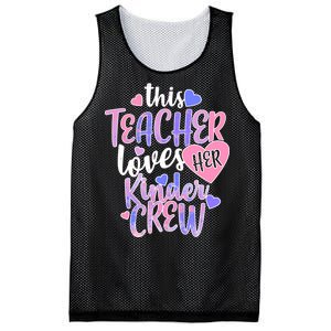 This Teacher Loves Her Kinder Crew Mesh Reversible Basketball Jersey Tank