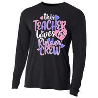 This Teacher Loves Her Kinder Crew Cooling Performance Long Sleeve Crew