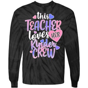 This Teacher Loves Her Kinder Crew Tie-Dye Long Sleeve Shirt