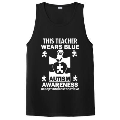 This Teacher Wears Blue Autism Awareness PosiCharge Competitor Tank