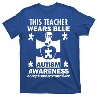 This Teacher Wears Blue Autism Awareness T-Shirt