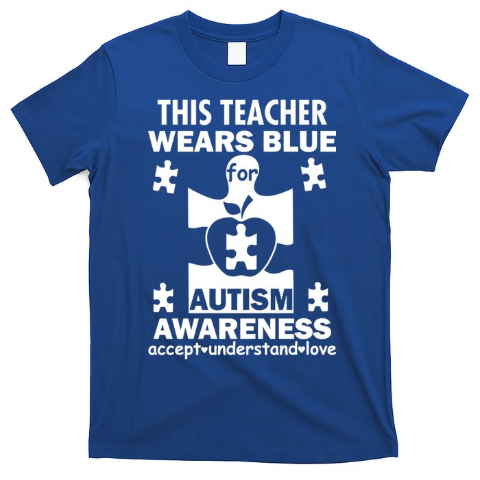 This Teacher Wears Blue Autism Awareness T-Shirt