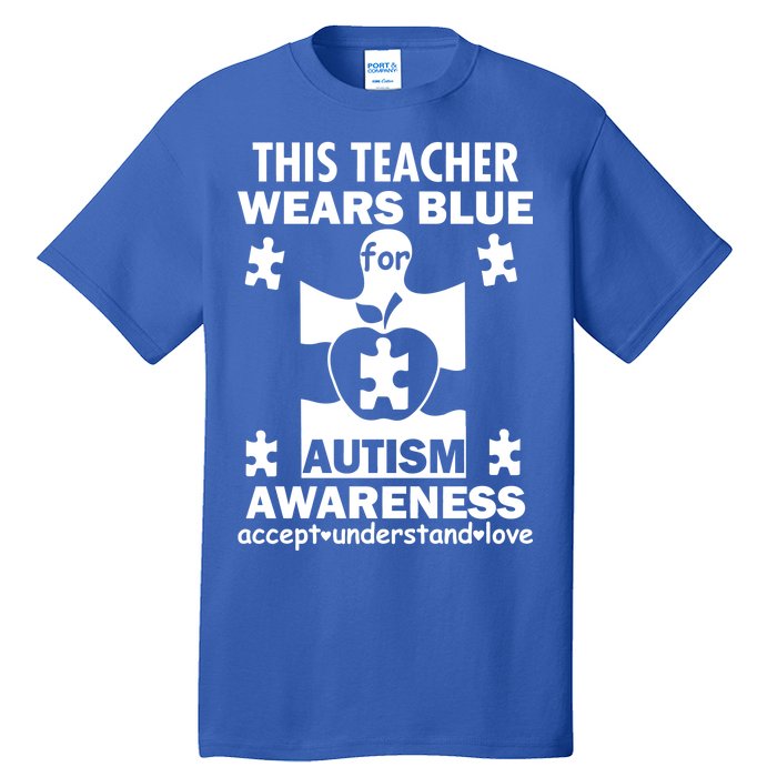 This Teacher Wears Blue Autism Awareness Tall T-Shirt