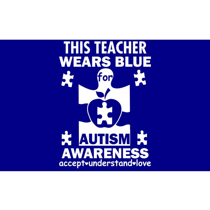 This Teacher Wears Blue Autism Awareness Bumper Sticker