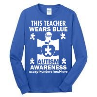 This Teacher Wears Blue Autism Awareness Tall Long Sleeve T-Shirt