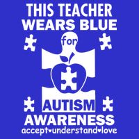 This Teacher Wears Blue Autism Awareness Zip Tote Bag