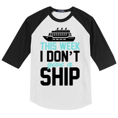 This Week I Don't Give A Ship Kids Colorblock Raglan Jersey