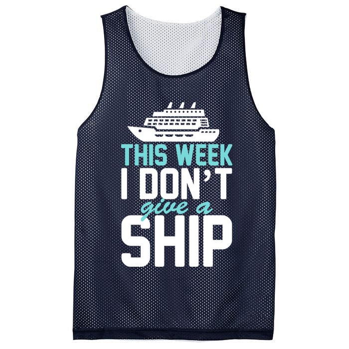 This Week I Don't Give A Ship Mesh Reversible Basketball Jersey Tank