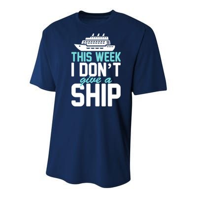 This Week I Don't Give A Ship Youth Performance Sprint T-Shirt