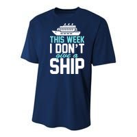 This Week I Don't Give A Ship Youth Performance Sprint T-Shirt