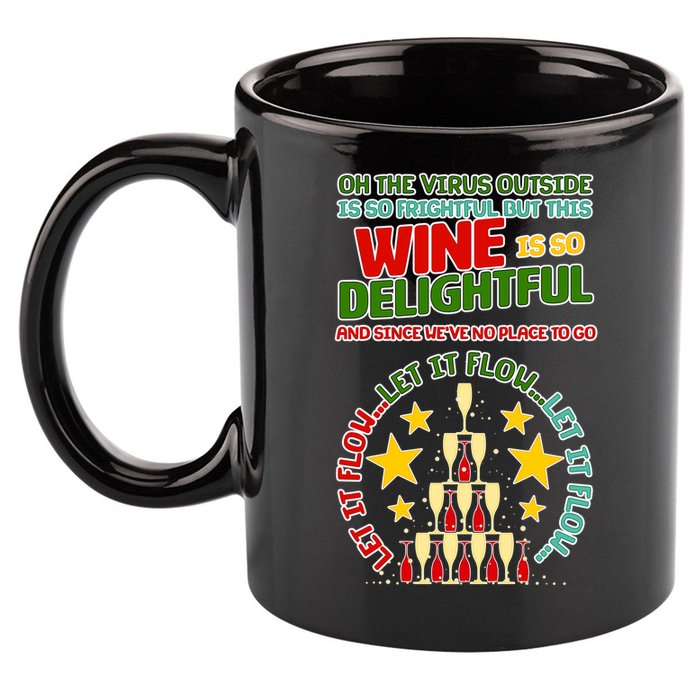 This Wine is So Delightful Let it Flow Let it Flow Let it Flow 11oz C Handle Ceramic Mug