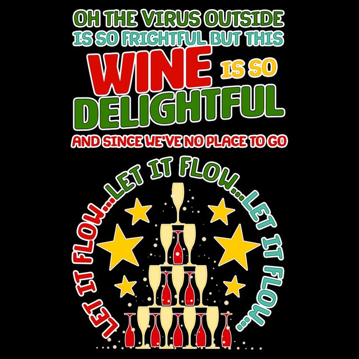 This Wine is So Delightful Let it Flow Let it Flow Let it Flow Drawstring Bag