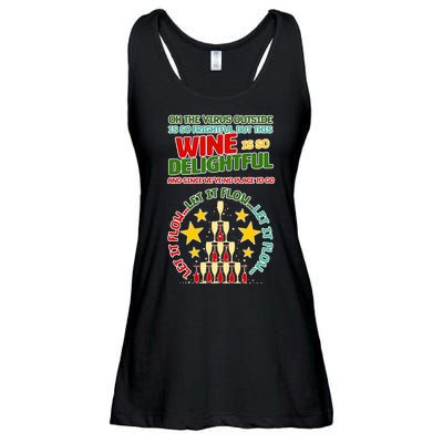 This Wine is So Delightful Let it Flow Let it Flow Let it Flow Ladies Essential Flowy Tank