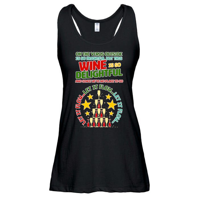 This Wine is So Delightful Let it Flow Let it Flow Let it Flow Ladies Essential Flowy Tank