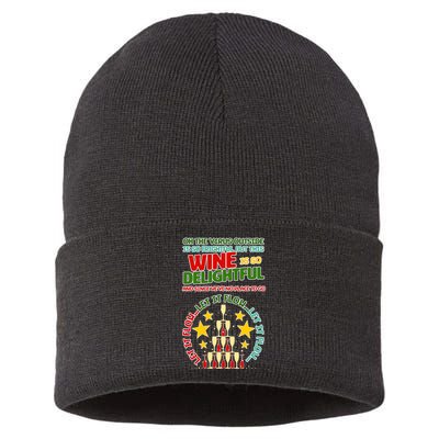This Wine is So Delightful Let it Flow Let it Flow Let it Flow Sustainable Knit Beanie