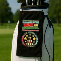 This Wine is So Delightful Let it Flow Let it Flow Let it Flow Golf Towel