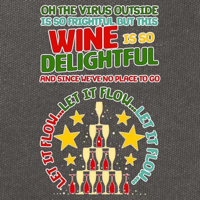 This Wine is So Delightful Let it Flow Let it Flow Let it Flow Cotton Canvas Backpack