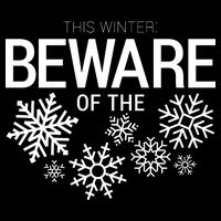 This Winter: Beware Of The Snowflakes Cropped Pullover Crew
