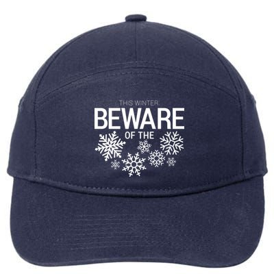This Winter: Beware Of The Snowflakes 7-Panel Snapback Hat