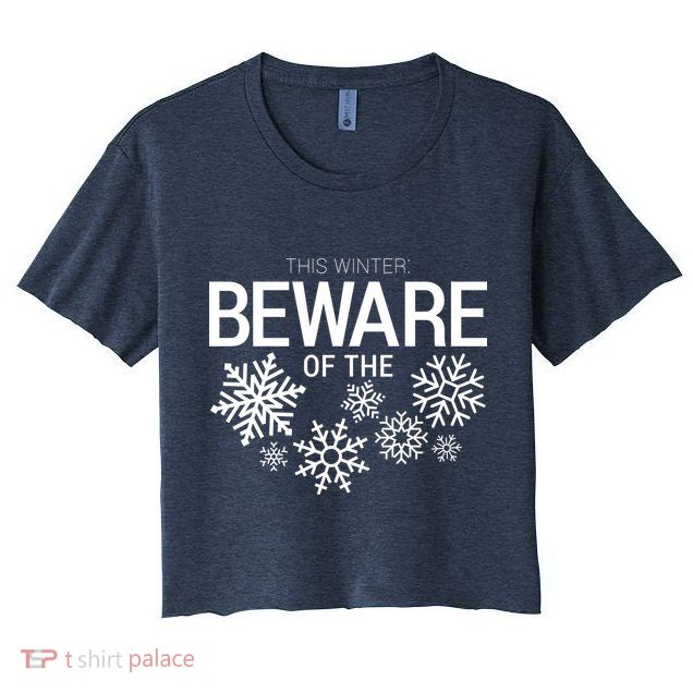 This Winter: Beware Of The Snowflakes Crop Top