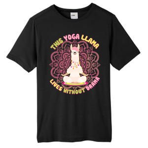 This Yoga Llama Lives Without Drama Tall Fusion ChromaSoft Performance T-Shirt