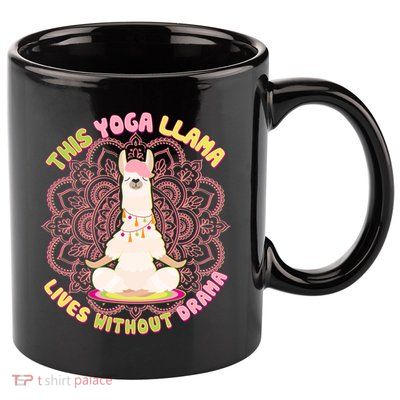 This Yoga Llama Lives Without Drama 11oz C Handle Ceramic Mug