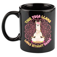 This Yoga Llama Lives Without Drama 11oz C Handle Ceramic Mug