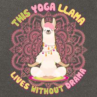 This Yoga Llama Lives Without Drama Cotton Canvas Backpack