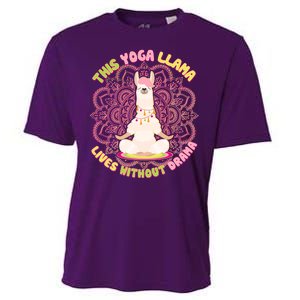 This Yoga Llama Lives Without Drama Cooling Performance Crew T-Shirt