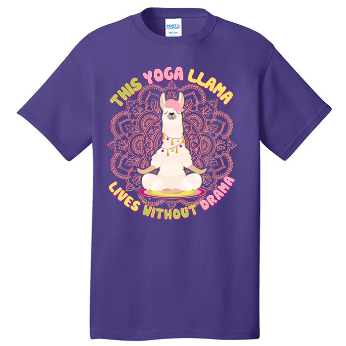 This Yoga Llama Lives Without Drama Tall T-Shirt