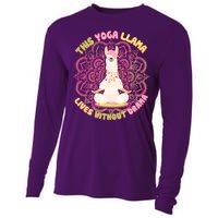 This Yoga Llama Lives Without Drama Cooling Performance Long Sleeve Crew