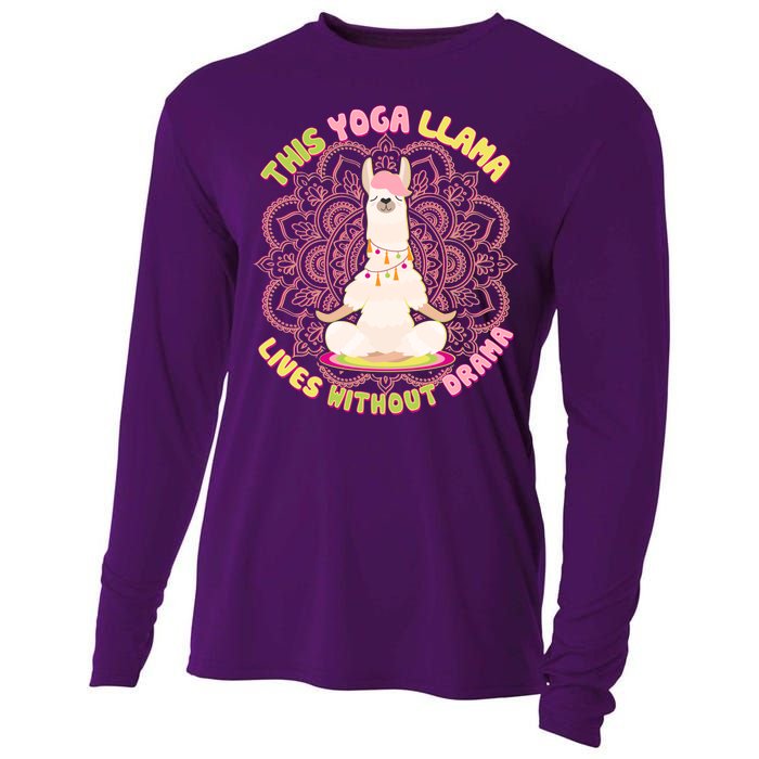 This Yoga Llama Lives Without Drama Cooling Performance Long Sleeve Crew