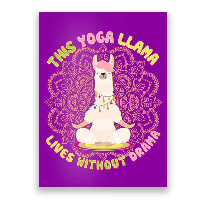 This Yoga Llama Lives Without Drama Poster