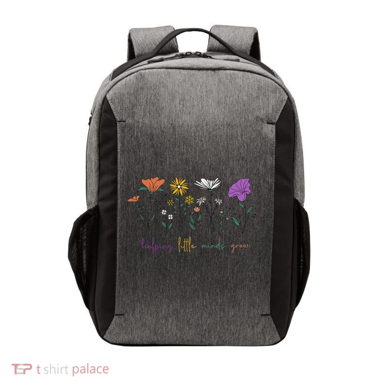 Teacher Helping Little Minds Grow Back To School Wildflower Vector Backpack