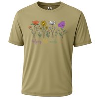 Teacher Helping Little Minds Grow Back To School Wildflower Cooling Performance Crew T-Shirt